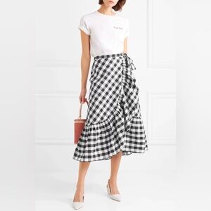 J. Crew gingham wrap skirt size 0